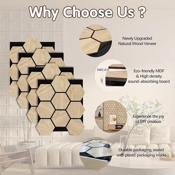Acoustic 3D Hex Technical Walnut - Image 8